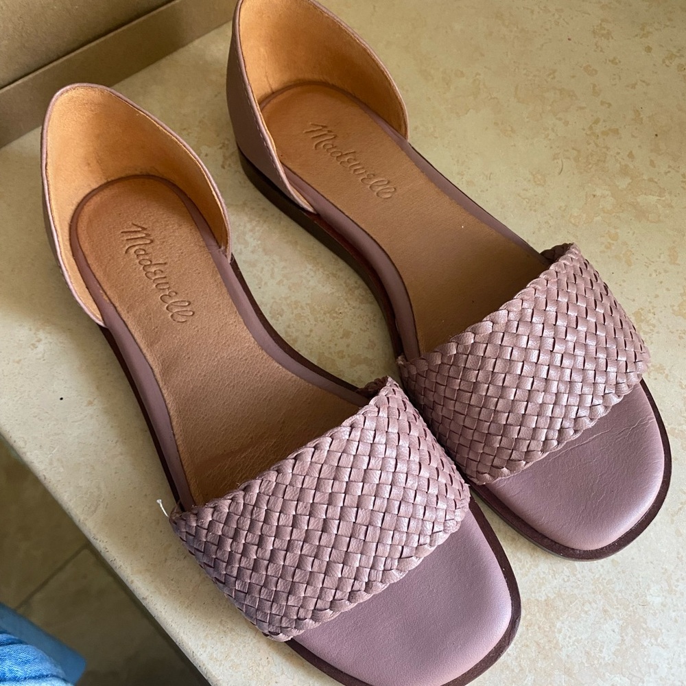 Madewell woven D’orsay flats -Women's Pink Sandals